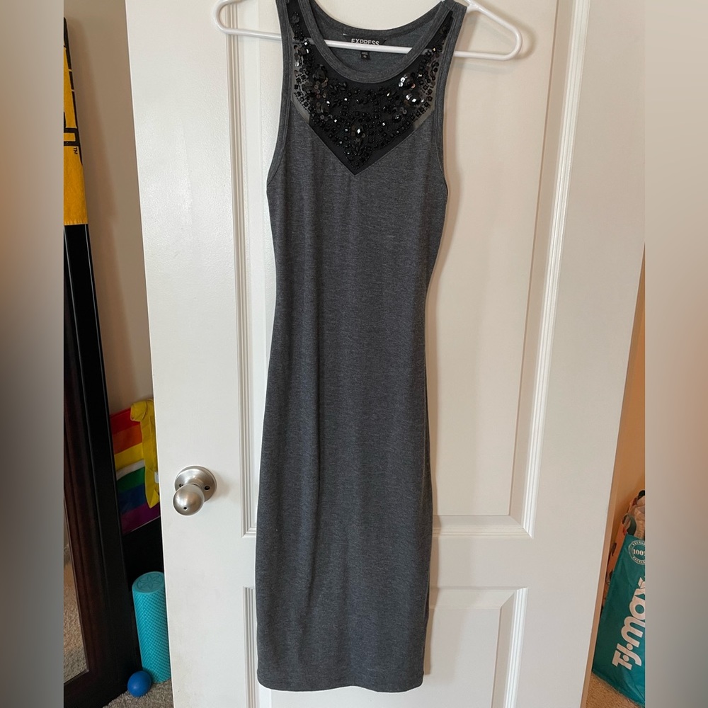 Express Midi Dress Gray size XS